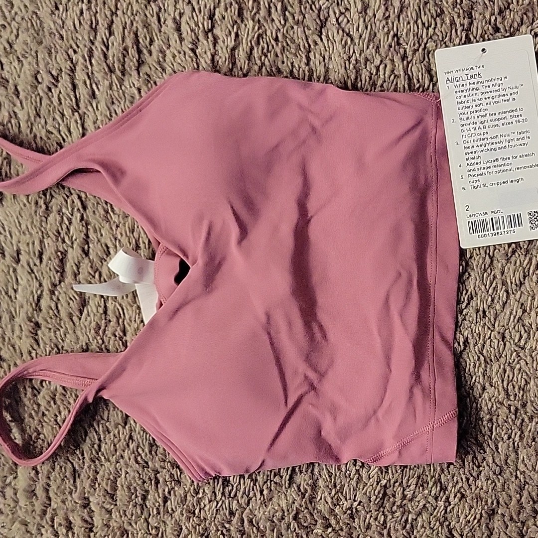 Lululemon Align Tank Size 2 Pink Blossom
